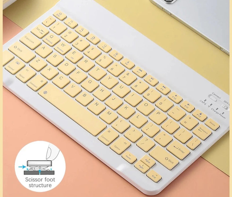 Mini teclado bluetooth e mouse para ipad, xiaomi, samsung, huawei, telefone, tablet, magro, sem fio, android, ios, windows