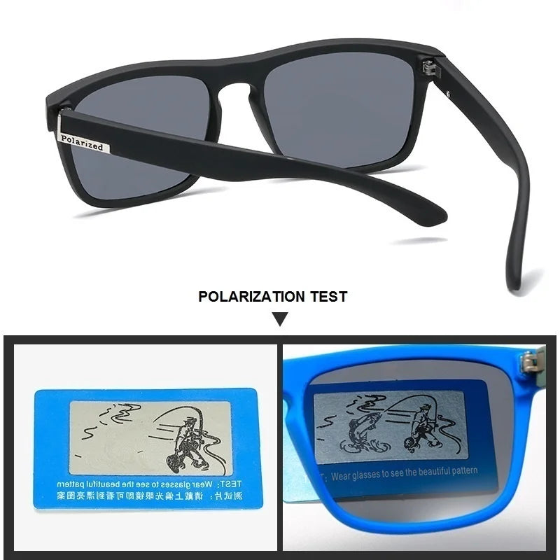 Vintage óculos polarizados para homens e mulheres, óculos retro, condução, pesca, marca de luxo, designer, moda, quadrado, UV400